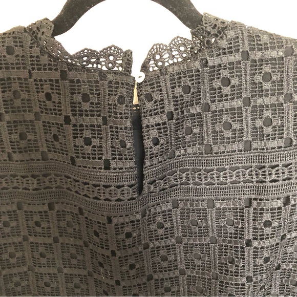 ANTHROPOLOGIE DANIEL RAINN LOURDES BLACK LACE EYELET TANK TOP XL - Picture 7 of 13